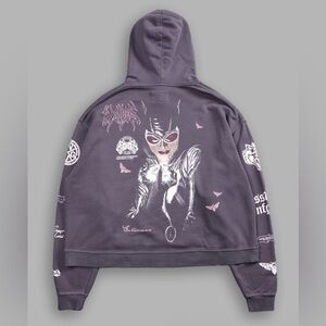 New Darc Sport X Dangerous Catwoman “Box Cut” [Large ] Hoodie In Nirvana Gray